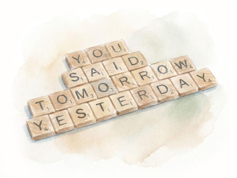 You said tomorrow yesterday