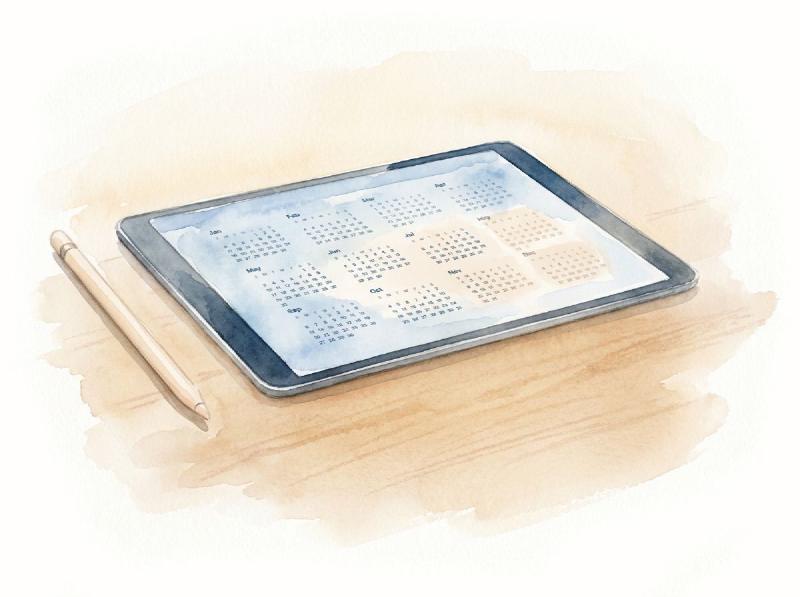 Planner App on tablet