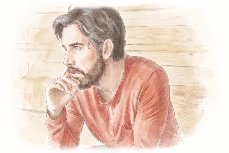 Man reflecting