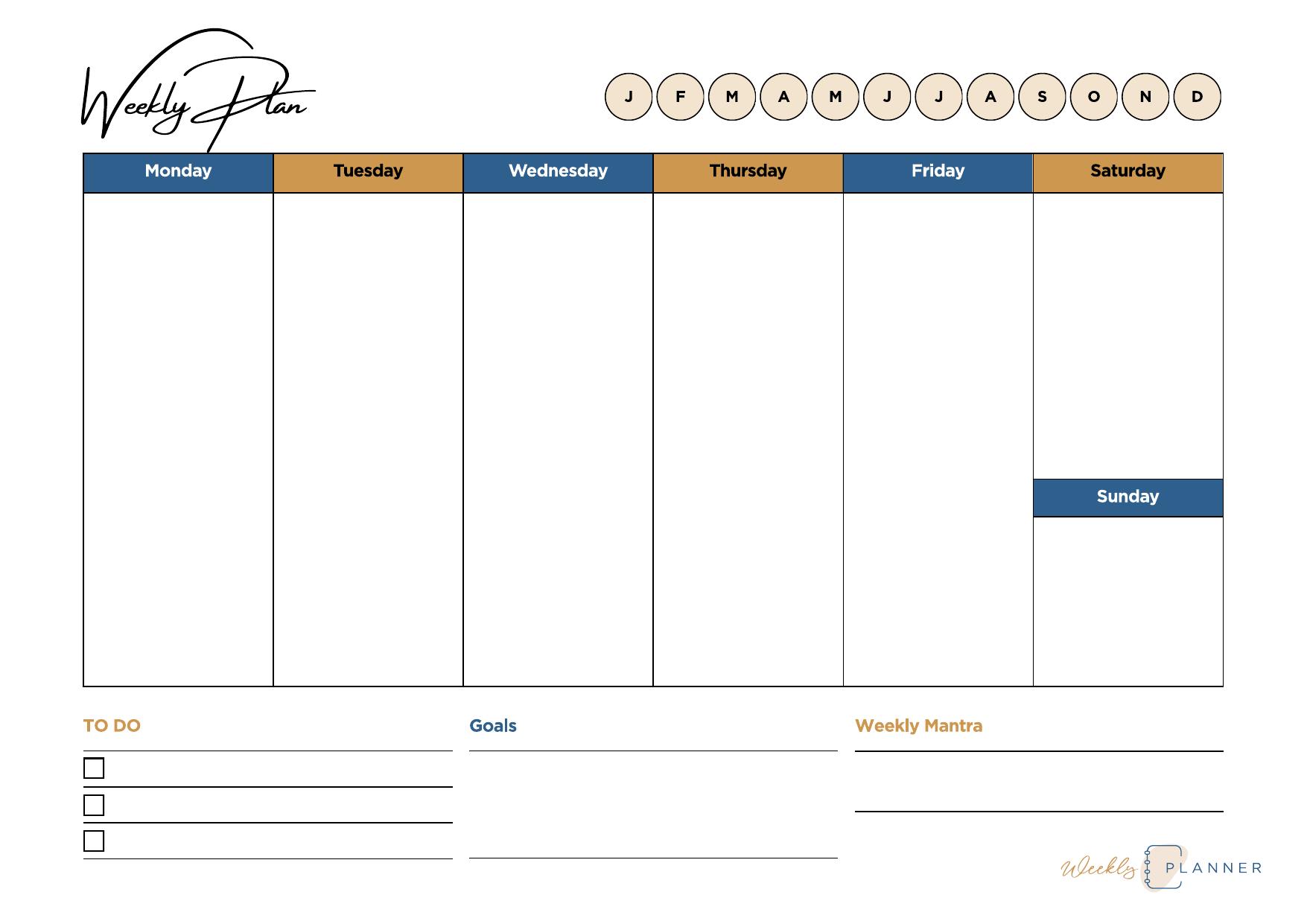Weekly Plan Preview